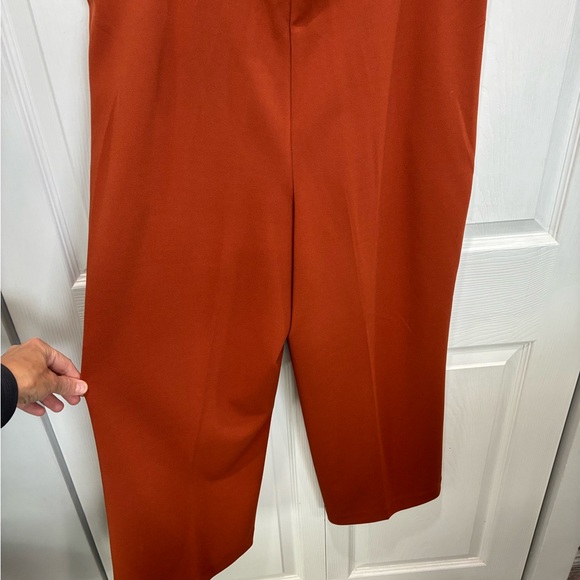 Jules & Leopold Terracotta Wide Leg Women's Trousers - Picture 6 of 7